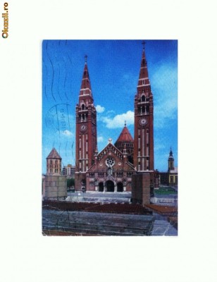 CP180-40 Szeged.Fogadami templom -(Ungaria)-circulata 1973 foto
