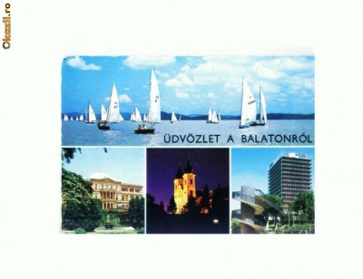 CP180-84 Udvozlet a Balatonrol(Ungaia)-circulata 1977 ? foto