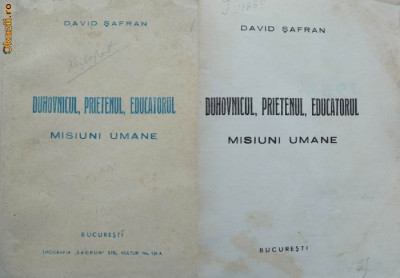 Rabin David Safran , Duhovnicul , prietenul , educatorul , 1942 , autograf foto