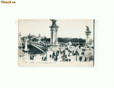 CP181-98 Paris -Le Pont Alexandre III (Franta)-necirculata(pod) foto