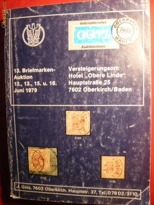 Catalog Filatelic de Licitatie GOTZ 1979 foto