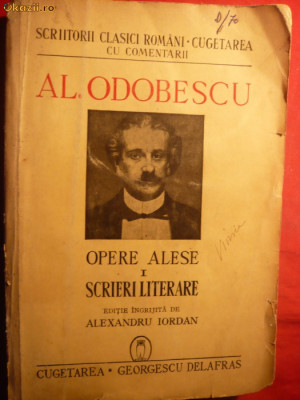 Al.Odobescu- Opere Alese -vol.I-Scrieri Literare -1942 foto