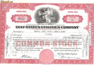 363 Actiuni -GULF STATES UTILITIES COMPANY-seria NC/O5492 foto