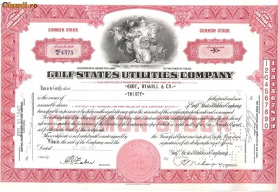 371 Actiuni -GULF STATES UTILITIES COMPANY-seria NC/O4575 foto