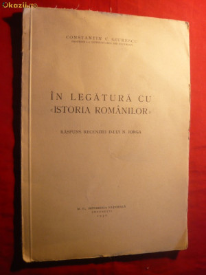 C.C.Giurescu - Raspuns Polemic D-lui N. Iorga -1936 foto