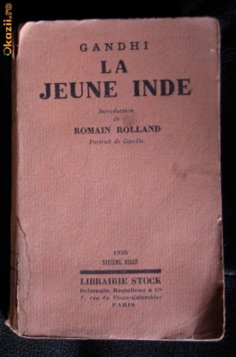 M Gandhi La jeune Inde Librairie Stock 1924 foto