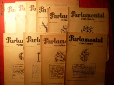 REVISTA - PARLAMENTUL ROMANESC -18 numere1932-1933 foto