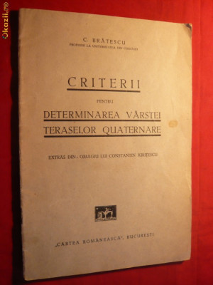 C.Bratescu - Crit. pt.det Varstei Teraselor Cuaternare - 1936 foto