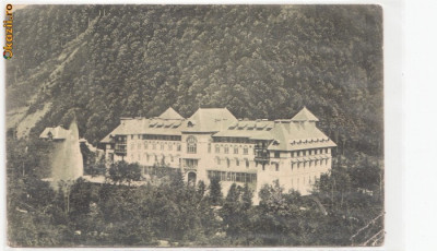 B9767 Sinaia Hotel Caraiman circulata 1950 foto