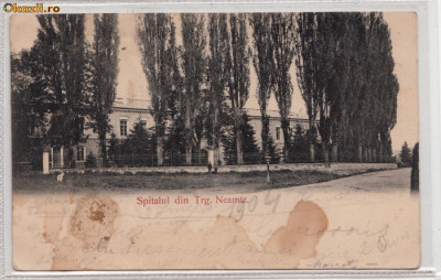 B11309 Spitalul din Targul Neamt Clasica circulata 1904 foto