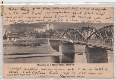 B11250 Lipova Arad Pod peste Mures Clasica circulata1906 foto