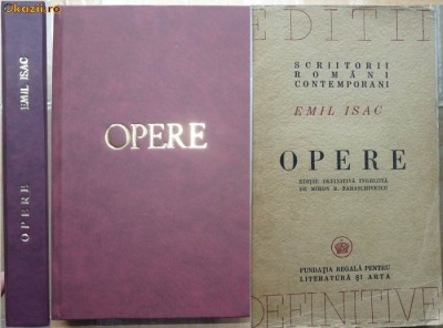 Emil Isac, Opere, editie definitiva, 1946 foto