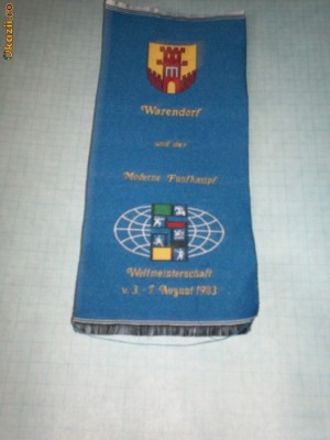 192 Fanion - PENTATLON -WARENDORF 1983 (GERMANIA) foto