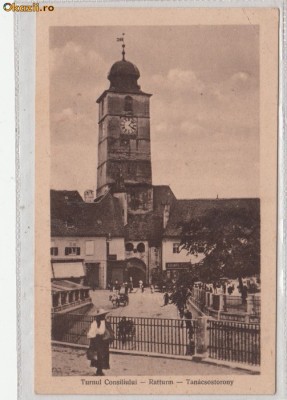 B14859 Turnul Consiliului Sibiu necirculata foto