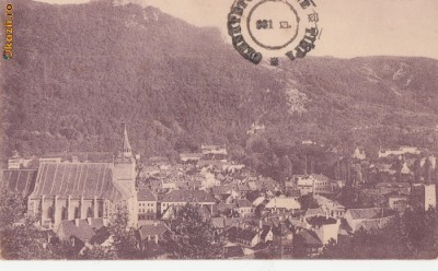 B14936 Brasov Vedere generala circulata 1912 foto