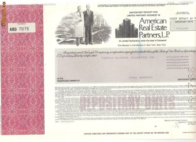 461 Actiuni - American Real Estate Partners, L.P.-seria ARD 7075 foto