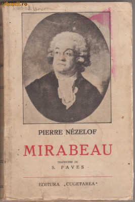 P.Nezelof / Viata lui Mirabeau (editie interbelica) foto