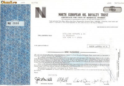 636 Actiuni -North European Oil Royalty Trust -seria NEC 2688 foto