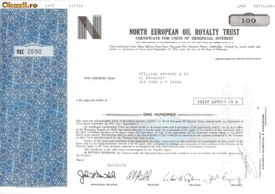 638 Actiuni -North European Oil Royalty Trust -seria NEC 2690 foto