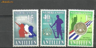 Antilele Olandeze 1979 - 50 ANI ARMATA, serie nestampilata, B33 foto
