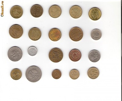 56 Lot interesant de monede si jetoane (fise, token)(20 bucati) foto