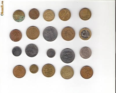 72 Lot interesant de monede si jetoane (fise, token)(20 bucati) foto