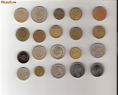 83 Lot interesant de monede si jetoane (fise, token)(20 bucati) foto