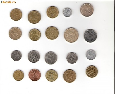 54 Lot interesant de monede si jetoane (fise, token)(20 bucati) foto