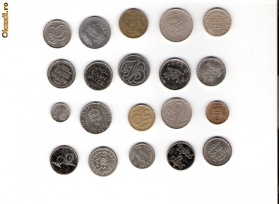 16 Lot interesant de monede si jetoane (fise, token)(20 bucati) foto