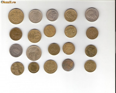 98 Lot interesant de monede si jetoane (fise, token)(20 bucati) foto