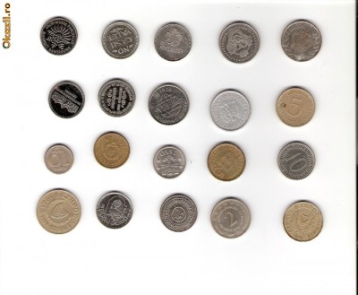 32 Lot interesant de monede si jetoane (fise, token)(20 bucati) foto