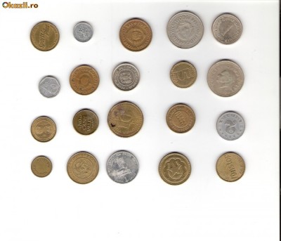 67 Lot interesant de monede si jetoane (fise, token)(20 bucati) foto