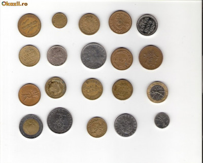 75 Lot interesant de monede si jetoane (fise, token)(20 bucati) foto