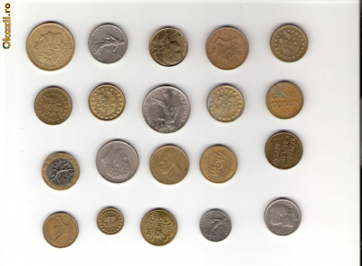 132 Lot interesant de monede si jetoane (fise, token)(20 bucati) foto