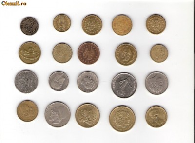 131 Lot interesant de monede si jetoane (fise, token)(20 bucati) foto