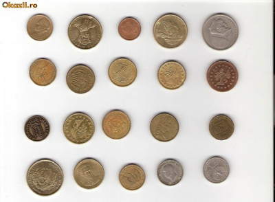 158 Lot interesant de monede si jetoane (fise, token)(20 bucati) foto