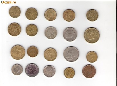 134 Lot interesant de monede si jetoane (fise, token)(20 bucati) foto