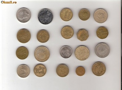 113 Lot interesant de monede si jetoane (fise, token)(20 bucati) foto