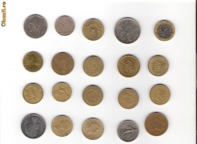 151 Lot interesant de monede si jetoane (fise, token)(20 bucati) foto
