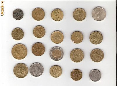 112 Lot interesant de monede si jetoane (fise, token)(20 bucati) foto