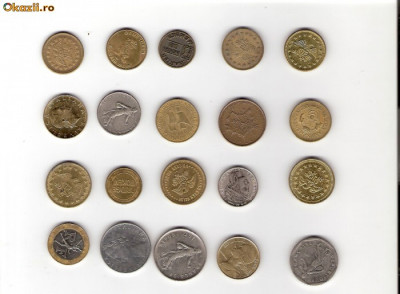 106 Lot interesant de monede si jetoane (fise, token)(20 bucati) foto