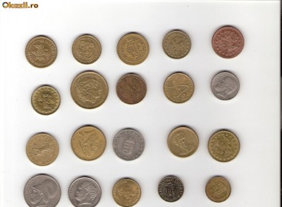 103 Lot interesant de monede si jetoane (fise, token)(20 bucati) foto