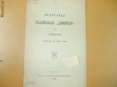 Statute Club Unirea Craiova 1911 foto