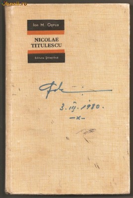(C291) &amp;quot;NICOLAE TITULESCU&amp;quot; ION M. OPREA foto