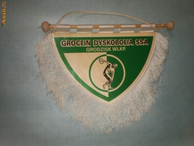 314 Fanion Groclin Dyskobolia SSA (fotbal -Polonia-sponsor auto) foto