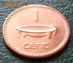 Fiji 1 cent 2001 UNC foto