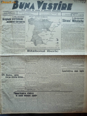 Buna Vestire , ziar legionar, nr.142 , 19 august , 1937 foto
