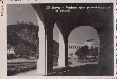 B11457 Deva Vedere spre parcul comunal si cetate foto