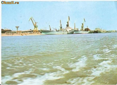 CP183-43 Braila -Santierul naval -circulata 1980 foto