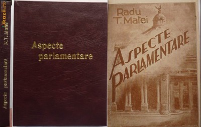 Radu T. Matei , Aspecte parlamentare , 1935 , cu autograf foto